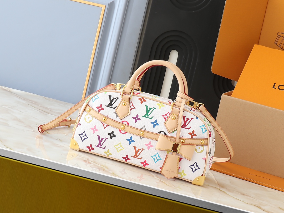LV Classic Handbag Monogram Canvas Embossed Logo Business Casual Premium